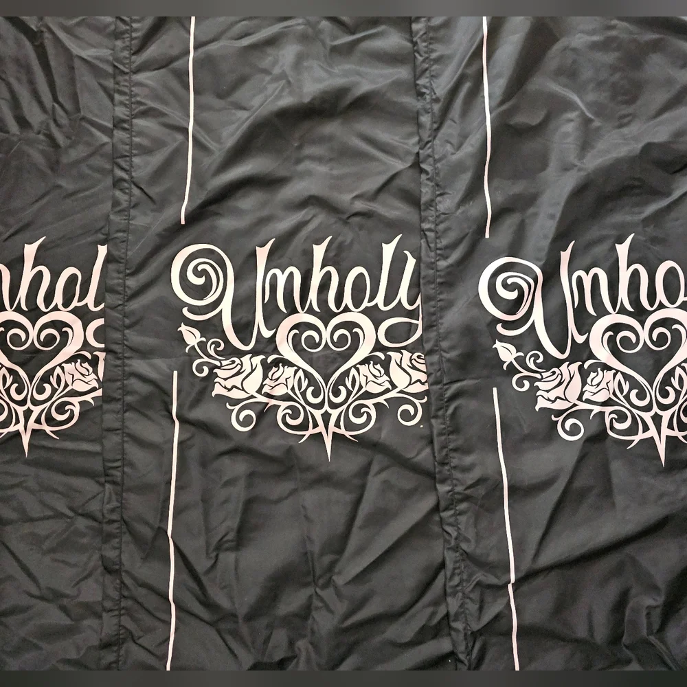 3 Dolls Kill Unholy Black & Light Pink Zip Garment Dress Storage Bags W Hangers